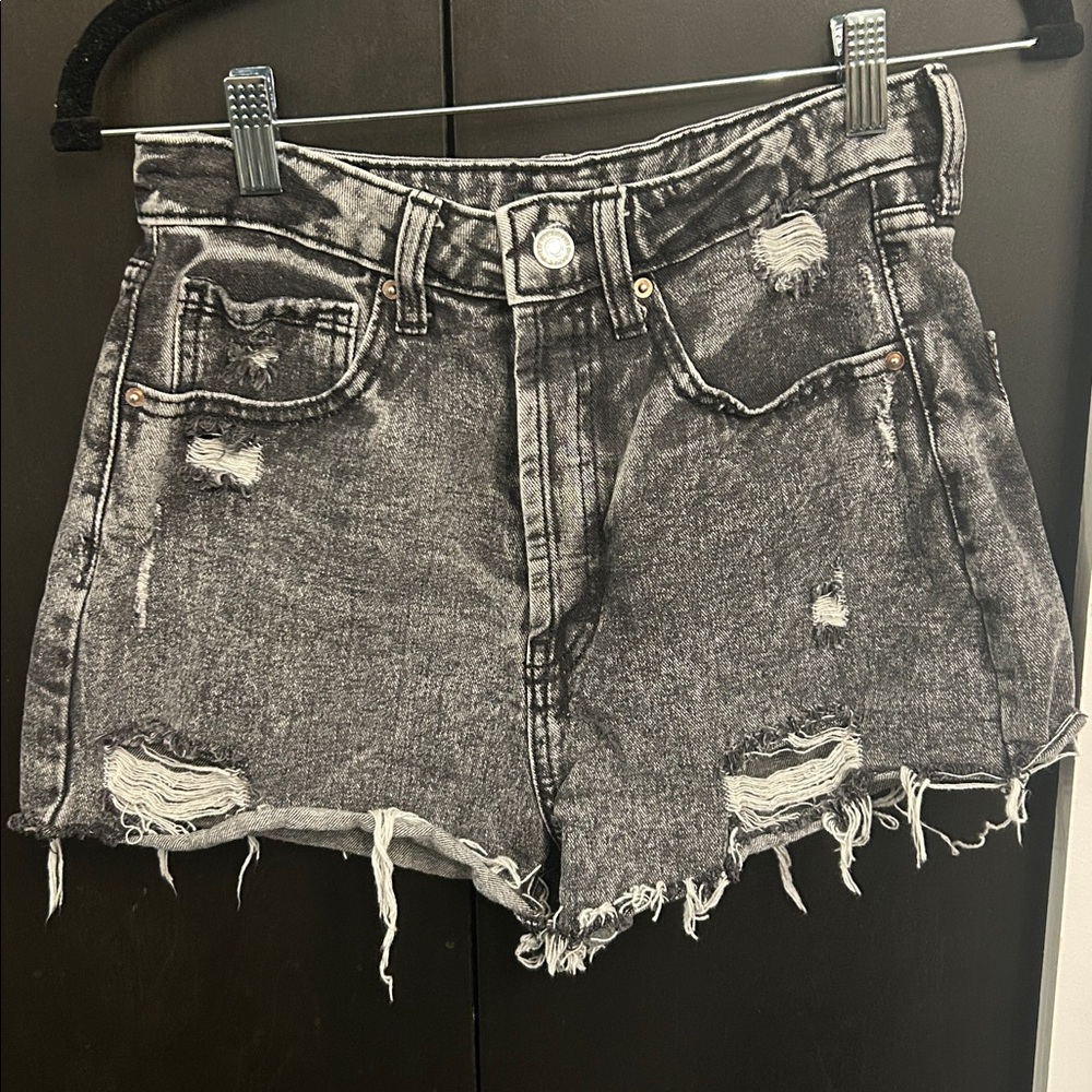 Wild Fable Distressed Black Denim Shorts